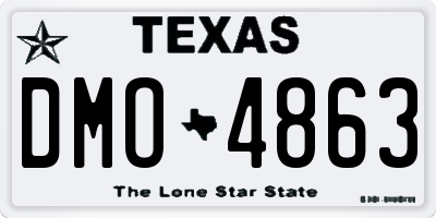 TX license plate DMO4863