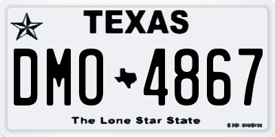 TX license plate DMO4867