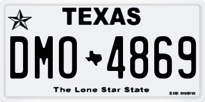 TX license plate DMO4869