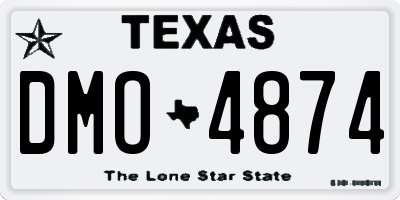 TX license plate DMO4874