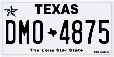 TX license plate DMO4875