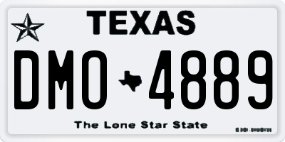 TX license plate DMO4889