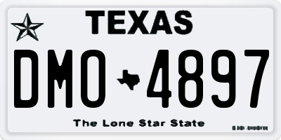 TX license plate DMO4897