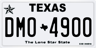 TX license plate DMO4900