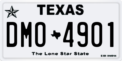 TX license plate DMO4901