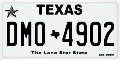TX license plate DMO4902