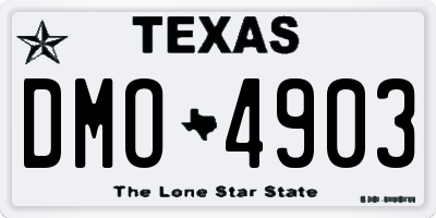TX license plate DMO4903