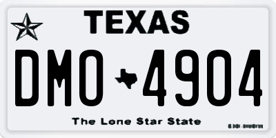 TX license plate DMO4904