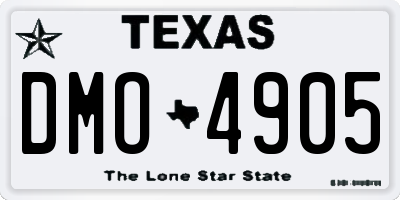TX license plate DMO4905