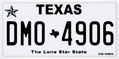 TX license plate DMO4906