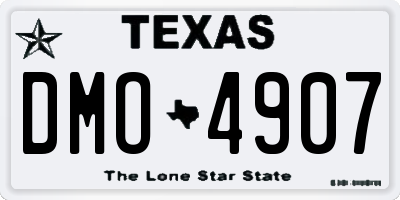 TX license plate DMO4907