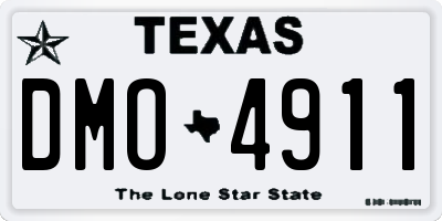 TX license plate DMO4911