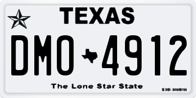 TX license plate DMO4912