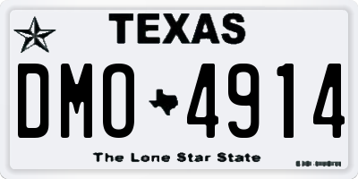 TX license plate DMO4914