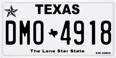 TX license plate DMO4918
