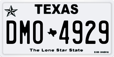 TX license plate DMO4929