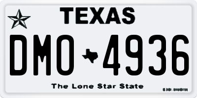 TX license plate DMO4936