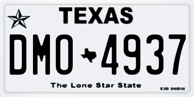 TX license plate DMO4937