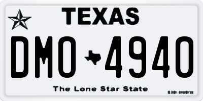 TX license plate DMO4940