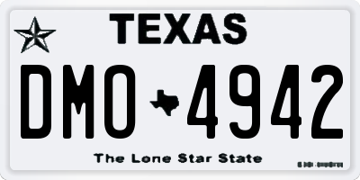 TX license plate DMO4942