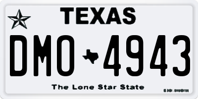 TX license plate DMO4943
