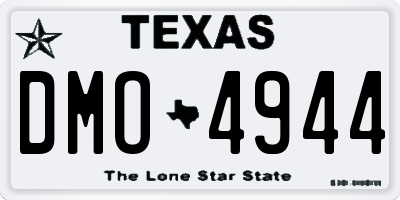 TX license plate DMO4944