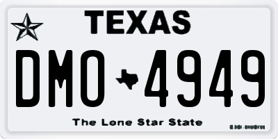 TX license plate DMO4949