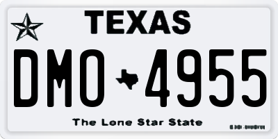 TX license plate DMO4955