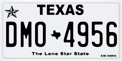 TX license plate DMO4956