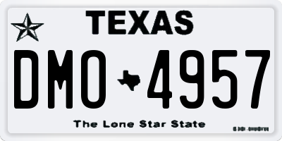 TX license plate DMO4957