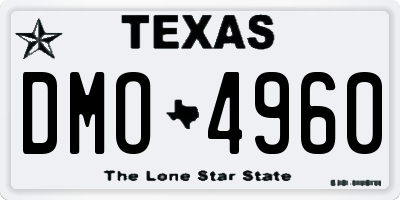 TX license plate DMO4960