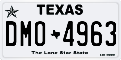 TX license plate DMO4963