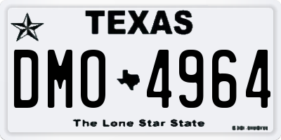 TX license plate DMO4964