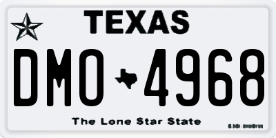 TX license plate DMO4968