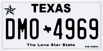 TX license plate DMO4969