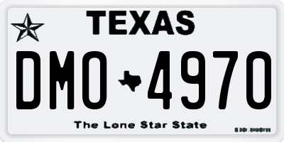 TX license plate DMO4970