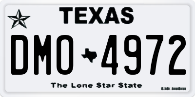 TX license plate DMO4972