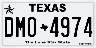 TX license plate DMO4974