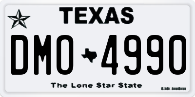 TX license plate DMO4990