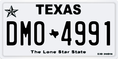 TX license plate DMO4991