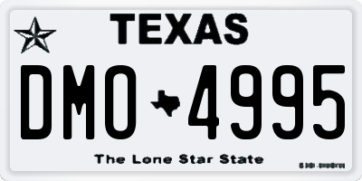 TX license plate DMO4995