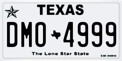 TX license plate DMO4999