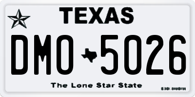 TX license plate DMO5026