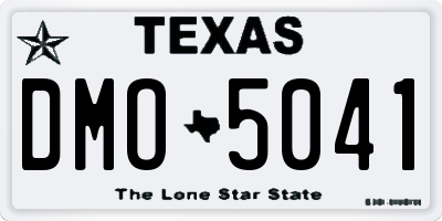 TX license plate DMO5041