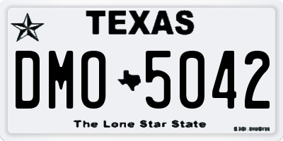 TX license plate DMO5042