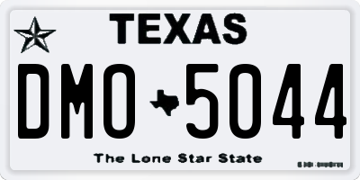 TX license plate DMO5044