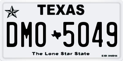 TX license plate DMO5049