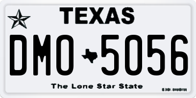 TX license plate DMO5056