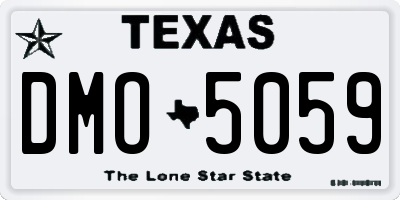 TX license plate DMO5059