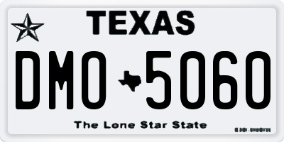 TX license plate DMO5060
